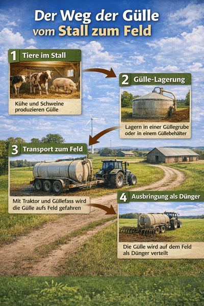 Warum Landwirte Gülle auf Feldern ausbringen – einfach erklärt